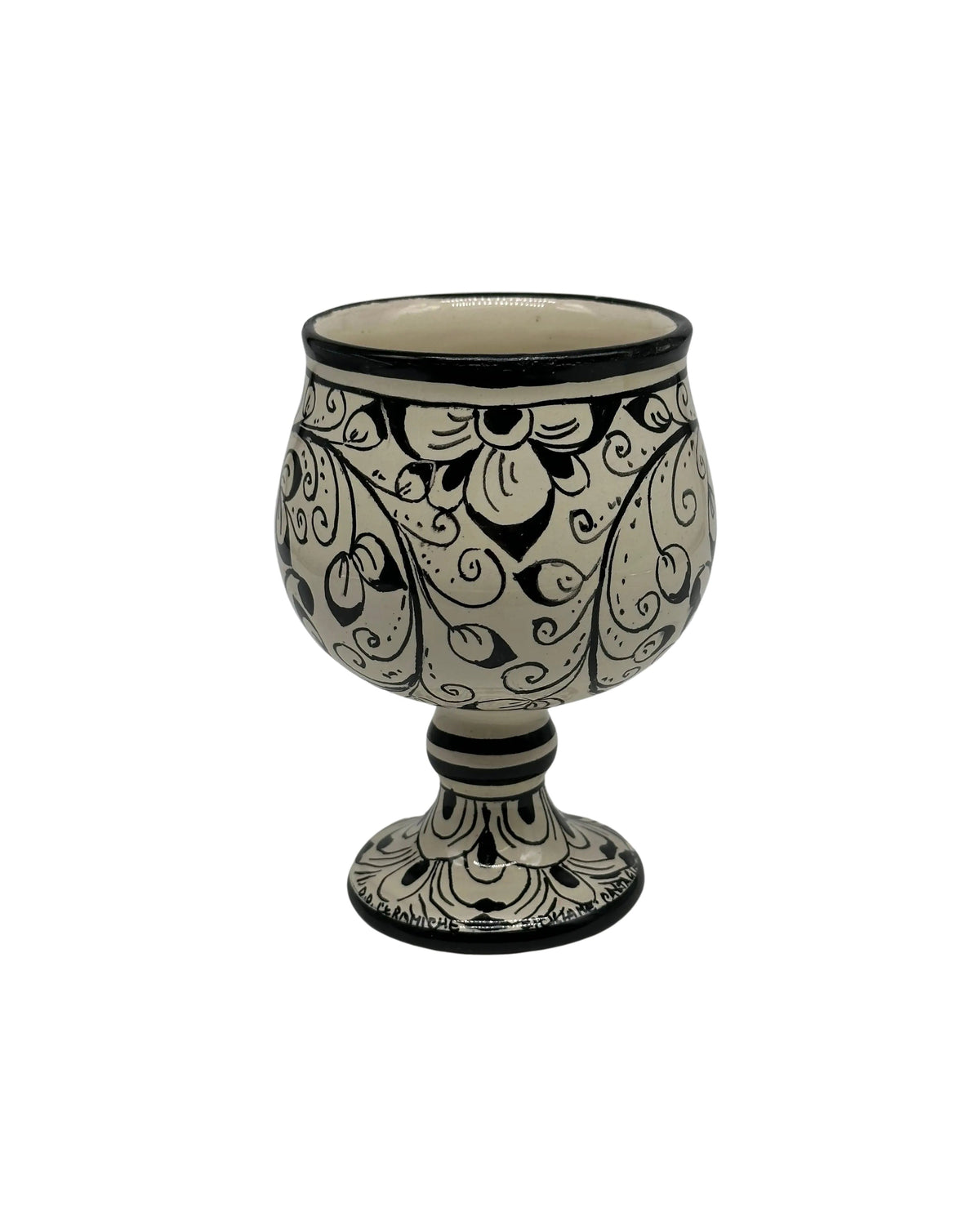 Calice Ceramica Caltagirone decorato a mano Soprammobile VARI COLORI DD CERAMICHE SICILIANE