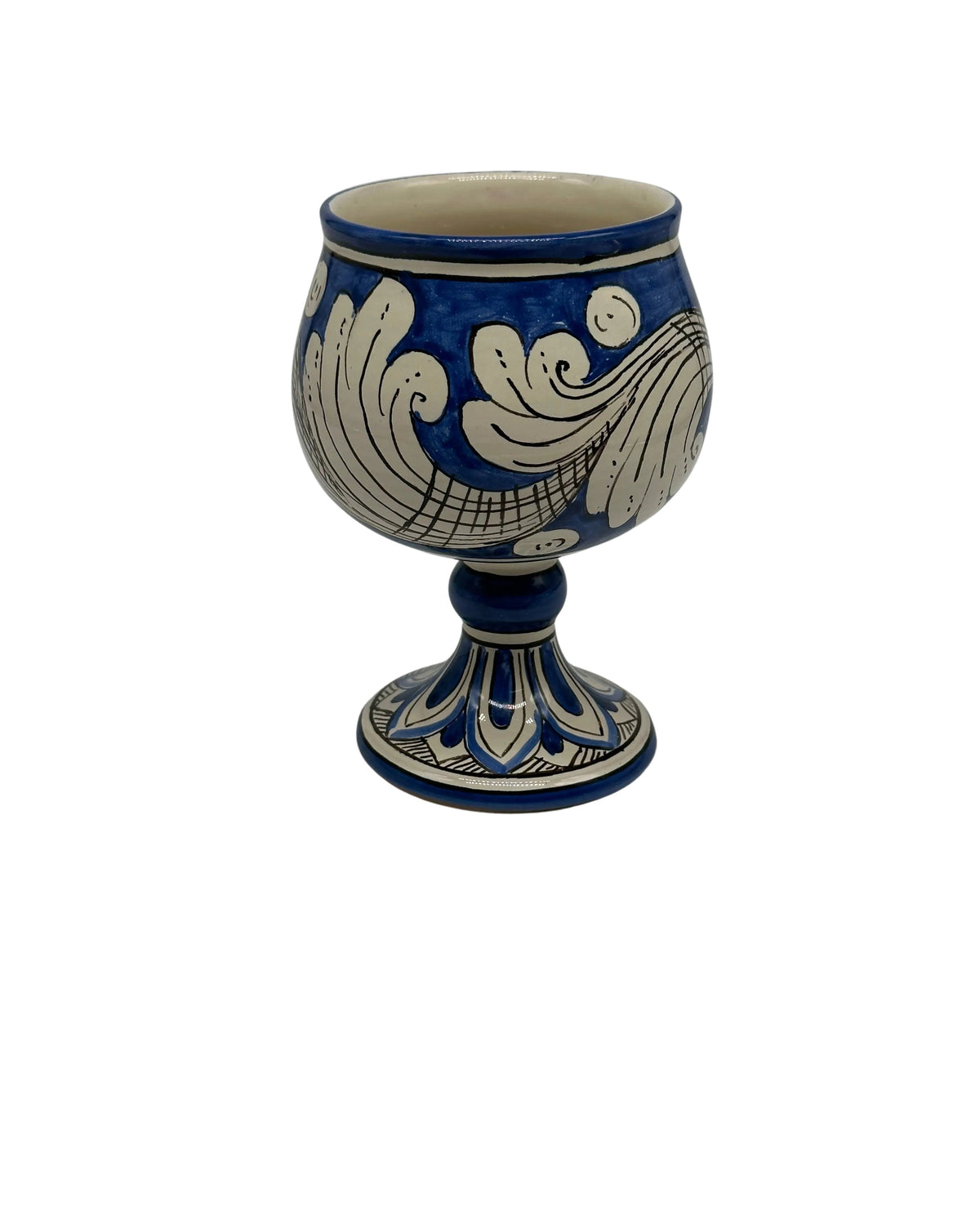Calice Ceramica Caltagirone decorato a mano Soprammobile VARI COLORI DD CERAMICHE SICILIANE