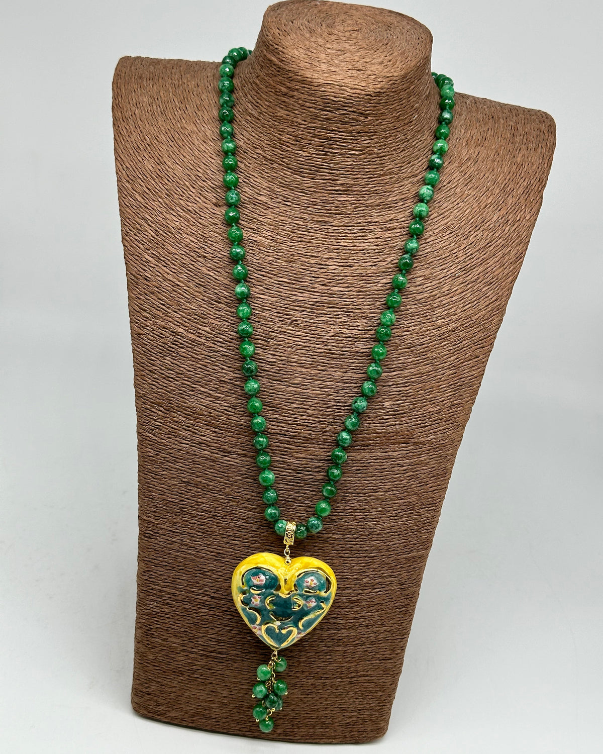 Collana Siciliana Cuore Sacro Ceramica di Caltagirone V.4 - COLLANA