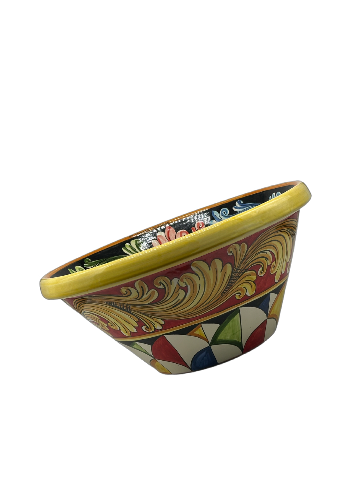 Lavello Ceramica Caltagirone Diametro cm 38 Altezza cm 17 per interno/esterno V.2 - OGGETTISTICA