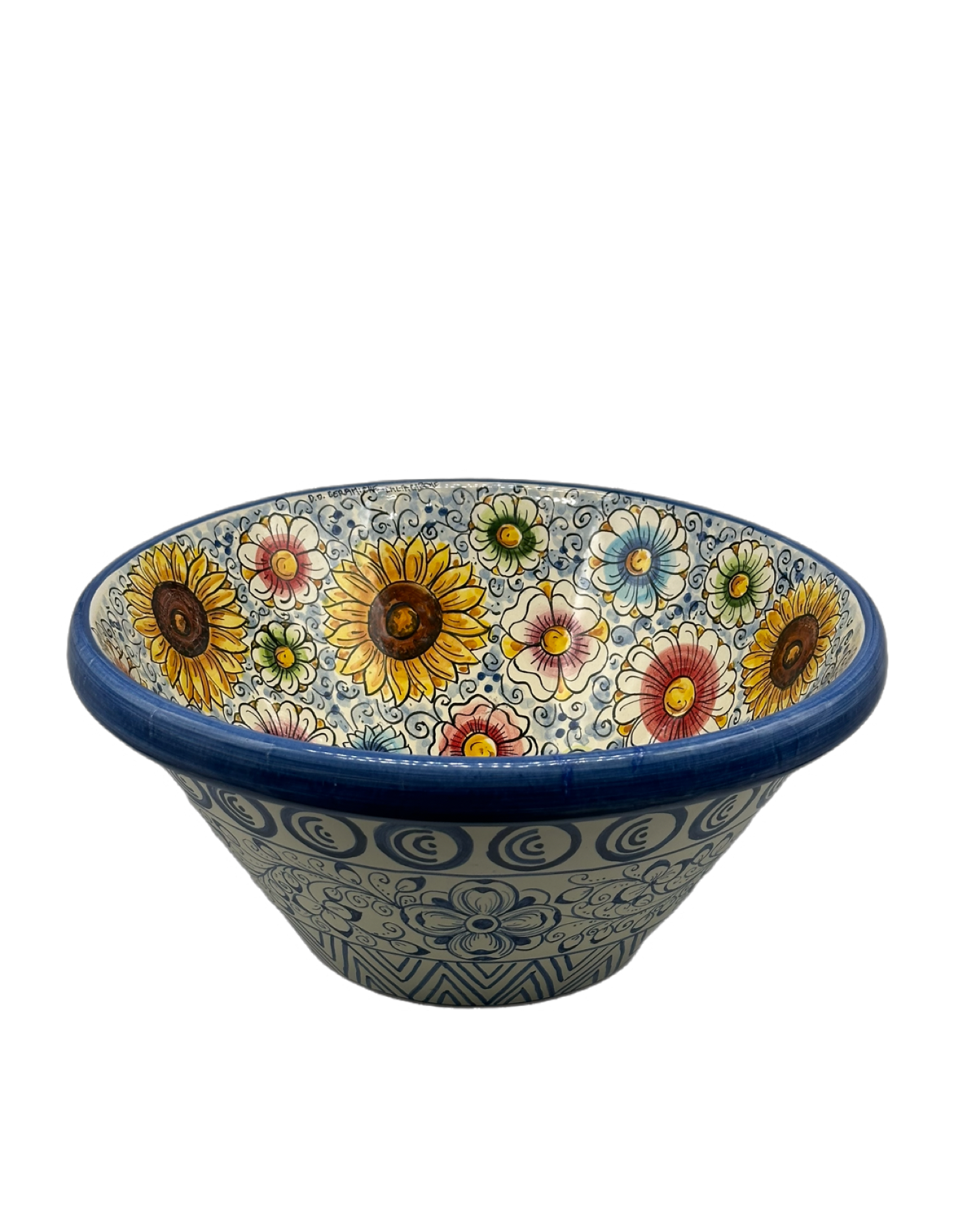 Lavello Ceramica Caltagirone Diametro cm 37 per interno/esterno V.3 - OGGETTISTICA