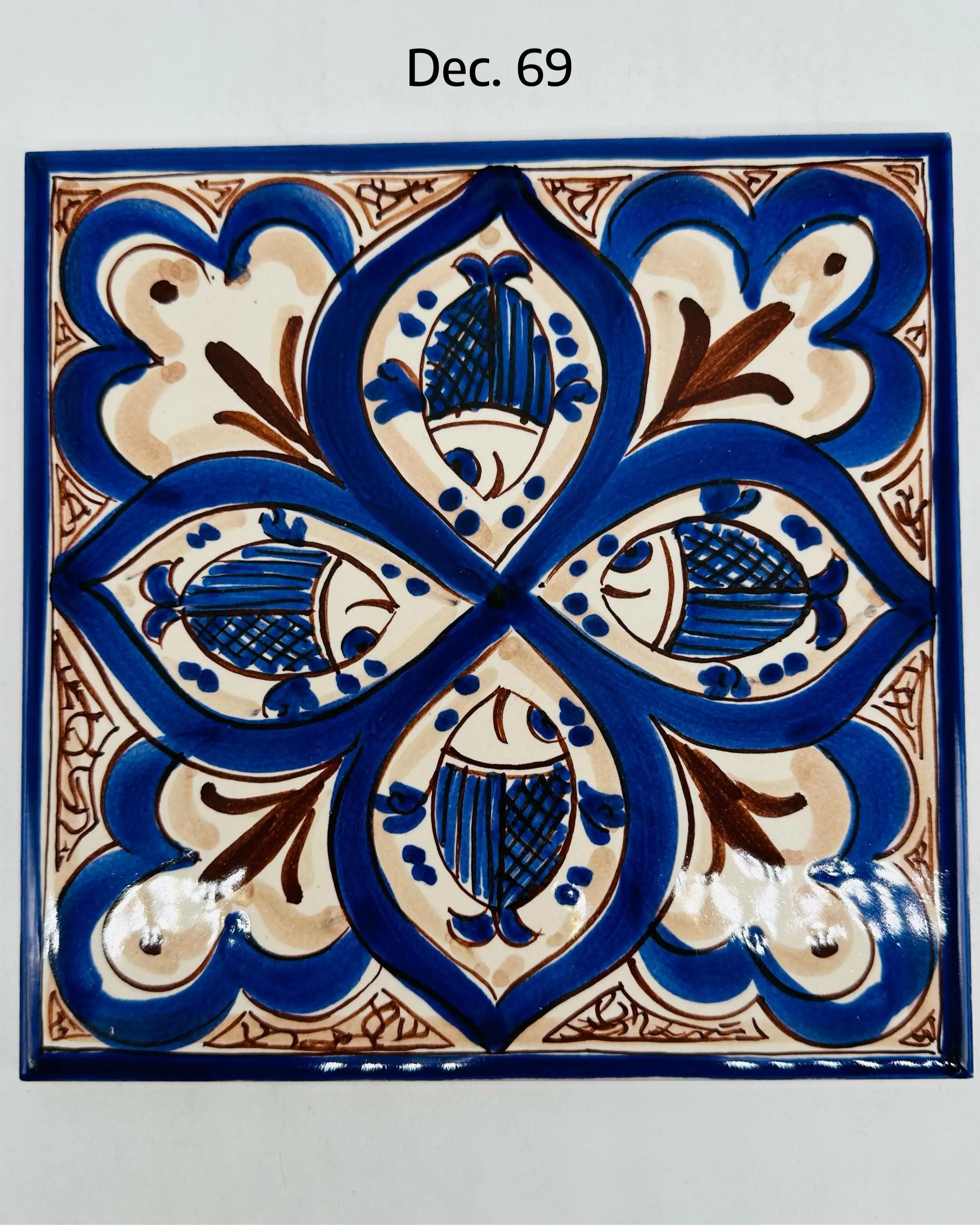 Maioliche Ceramica Caltagirone cm 20x20 Piastrelle Mattonelle decorate a mano DD CERAMICHE SICILIANE