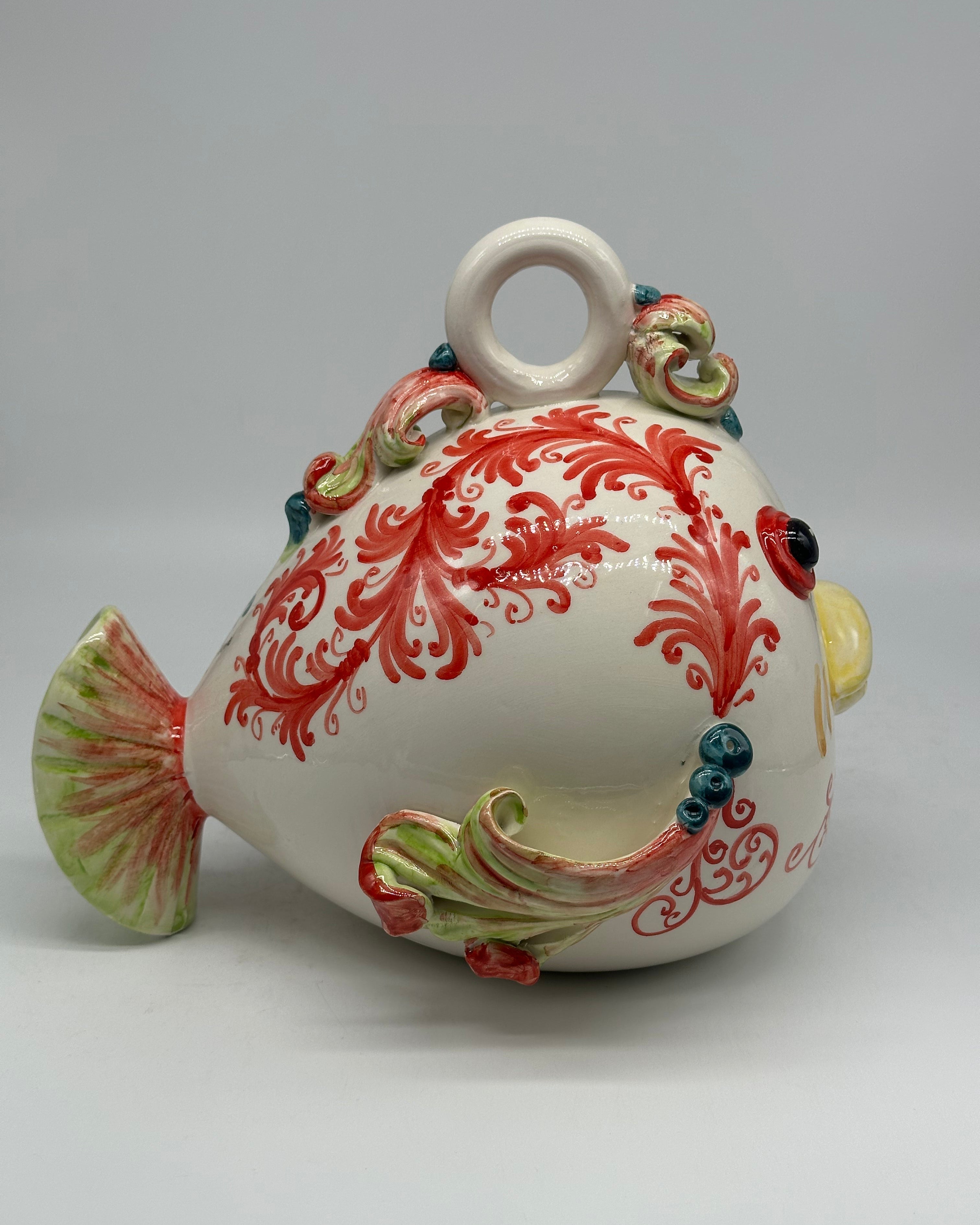 Pesce “Palla” Decorato a Mano Ceramica Caltagirone V.2 - MADE IN SICILY