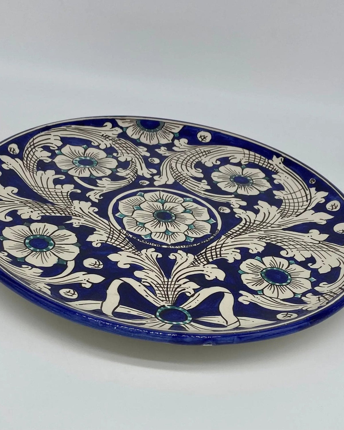 Piatto Decorativo dipinto a mano diametro cm 30 Decoro n.8 - DD CERAMICHE SICILIANE