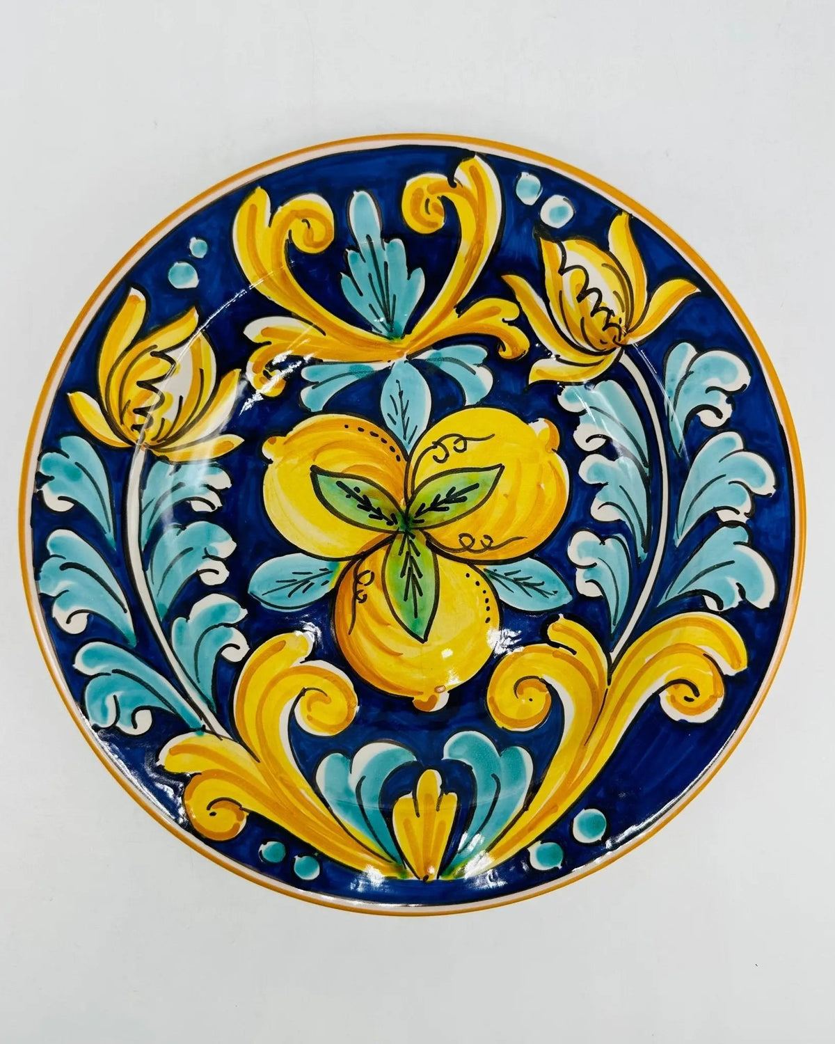 Piatto Fondo Uso Alimentare Ceramica Caltagirone - Citron - PIATTI SERVIZIO