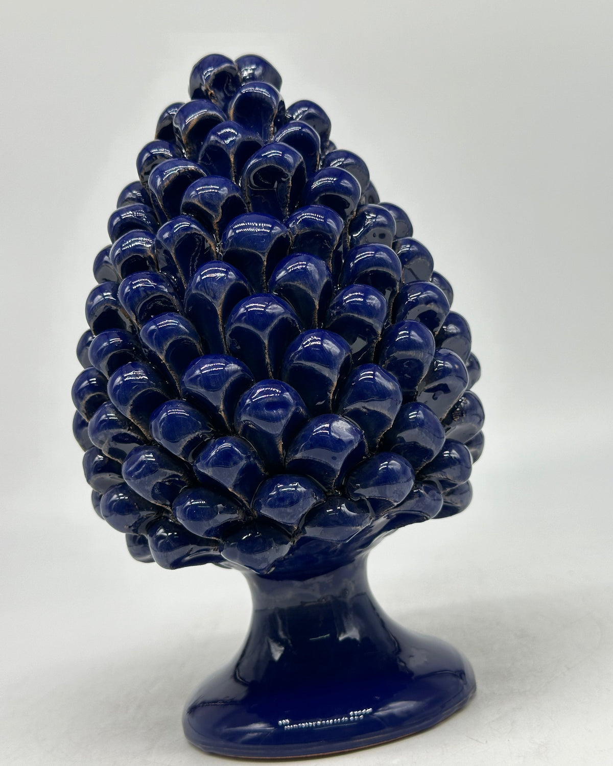 Pigna Ceramica Caltagirone cm H.20 Artigianale Blu - PIGNE