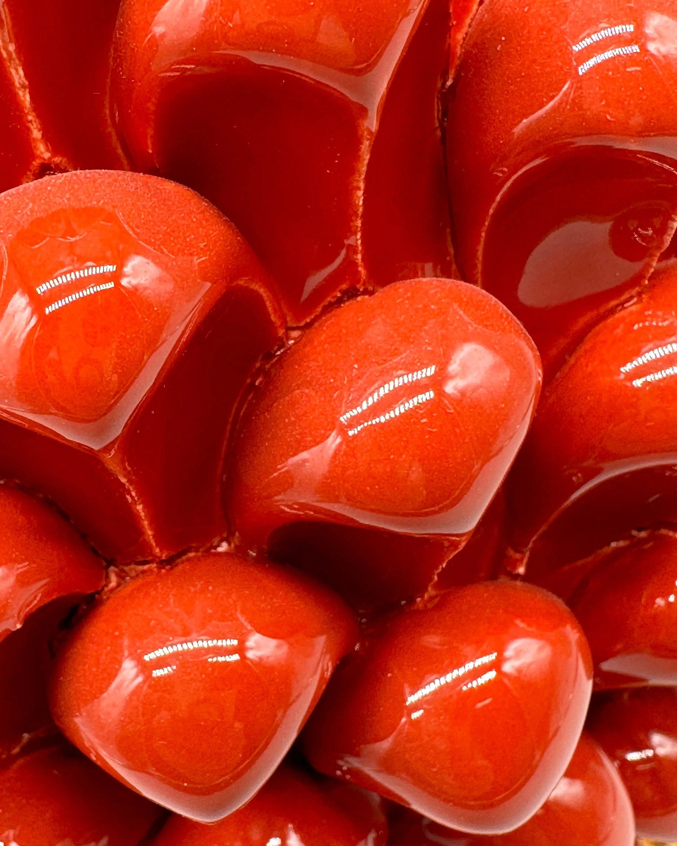 Pigna Ceramica Caltagirone cm H.30 Artigianale Rosso Base Decorata Giglio DD CERAMICHE SICILIANE