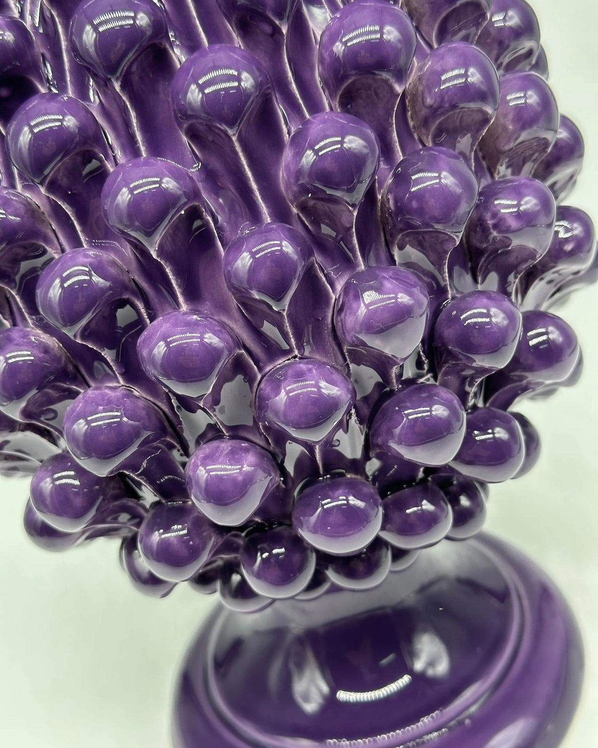 Pigna Ceramica Caltagirone cm H.30 Artigianale Viola DD CERAMICHE SICILIANE