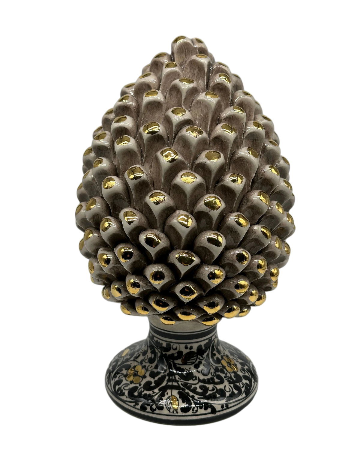 Pigna “CHIC” Ceramica Caltagirone cm H.25 Artigianale Beige DD CERAMICHE SICILIANE