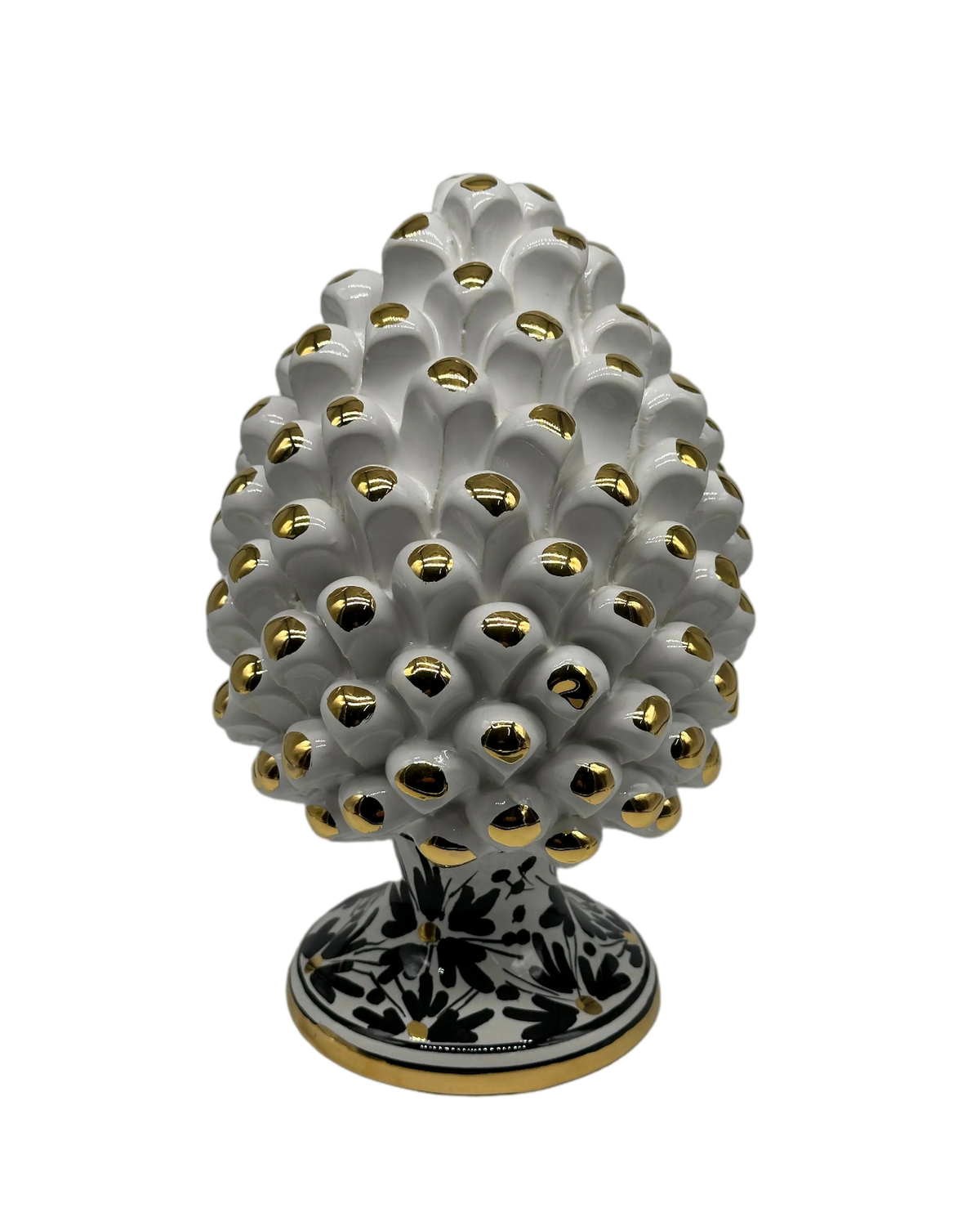 Pigna “CHIC” Ceramica Caltagirone cm H.25 Artigianale Bianco DD CERAMICHE SICILIANE