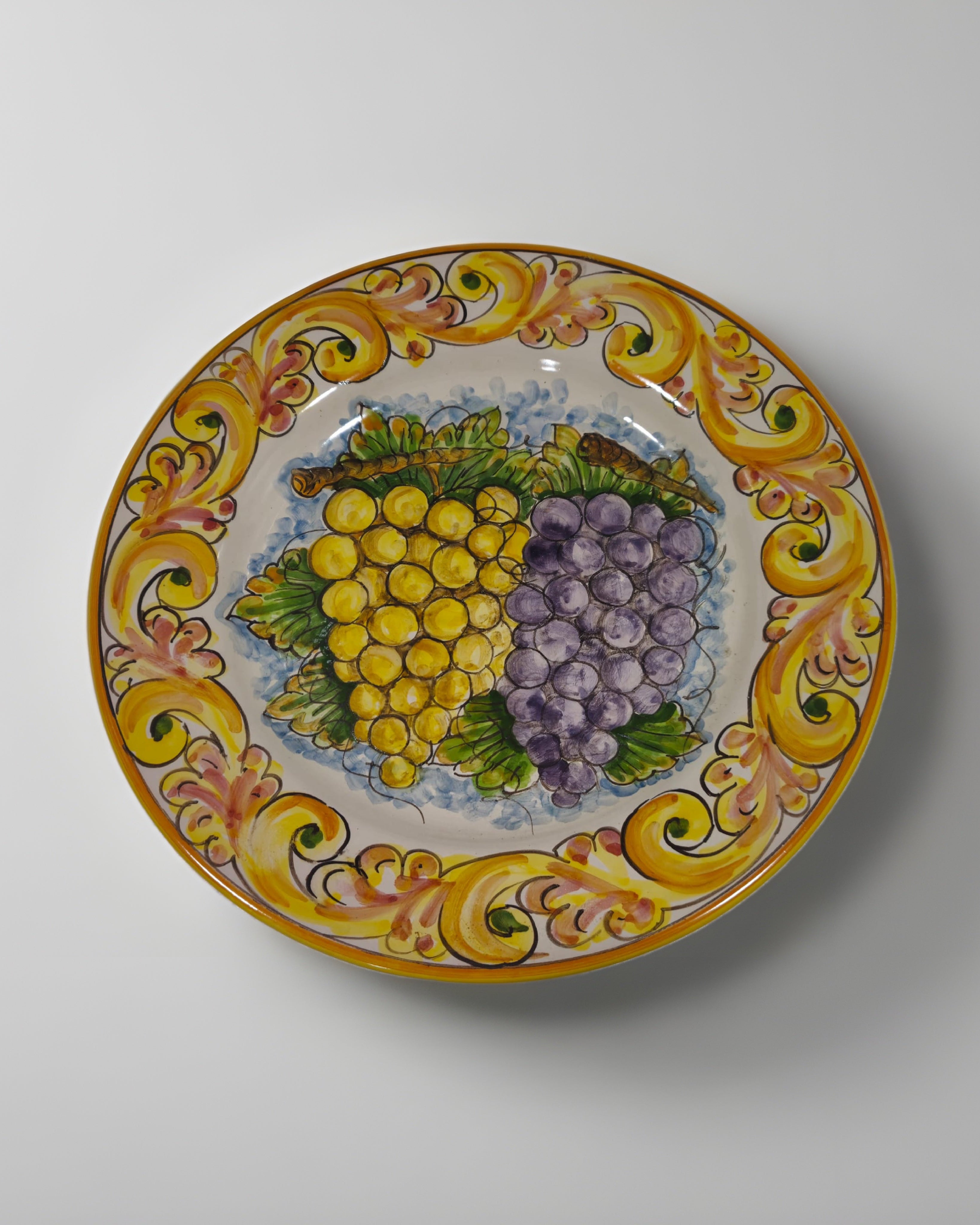 Servizio 12 Piatti Uso Alimentare Ceramica Caltagirone - Fruit of Sicily - PIATTI