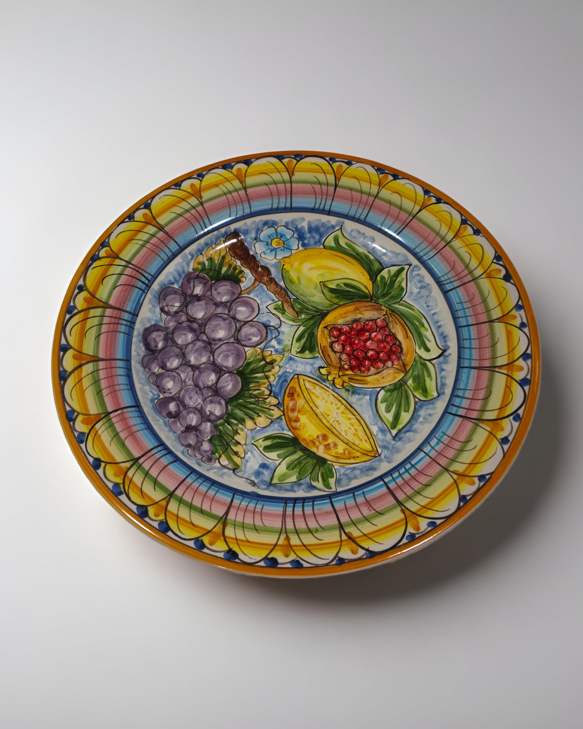 Servizio 12 Piatti Uso Alimentare Ceramica Caltagirone - Fruit of Sicily - PIATTI
