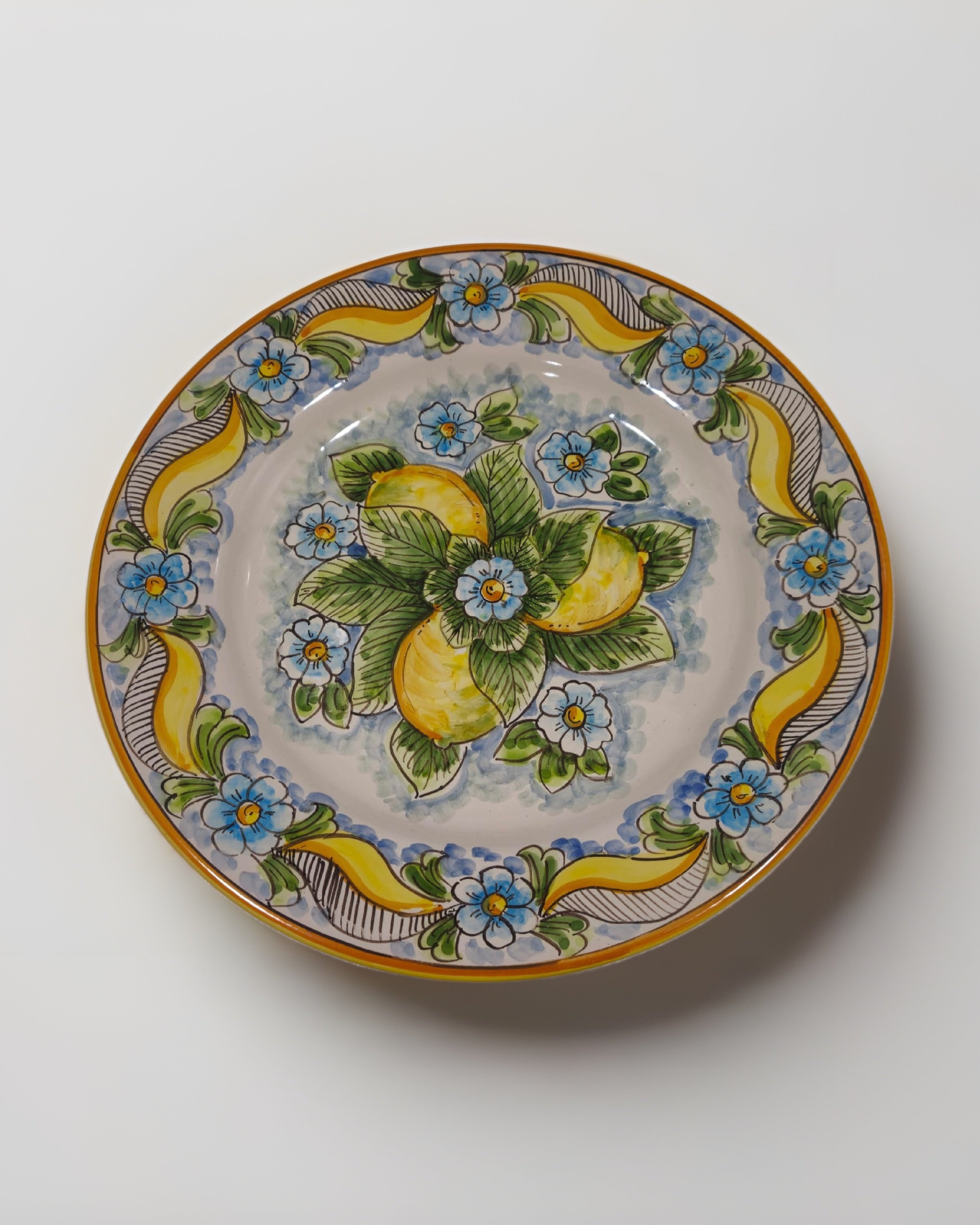 Servizio 12 Piatti Uso Alimentare Ceramica Caltagirone - Fruit of Sicily - PIATTI
