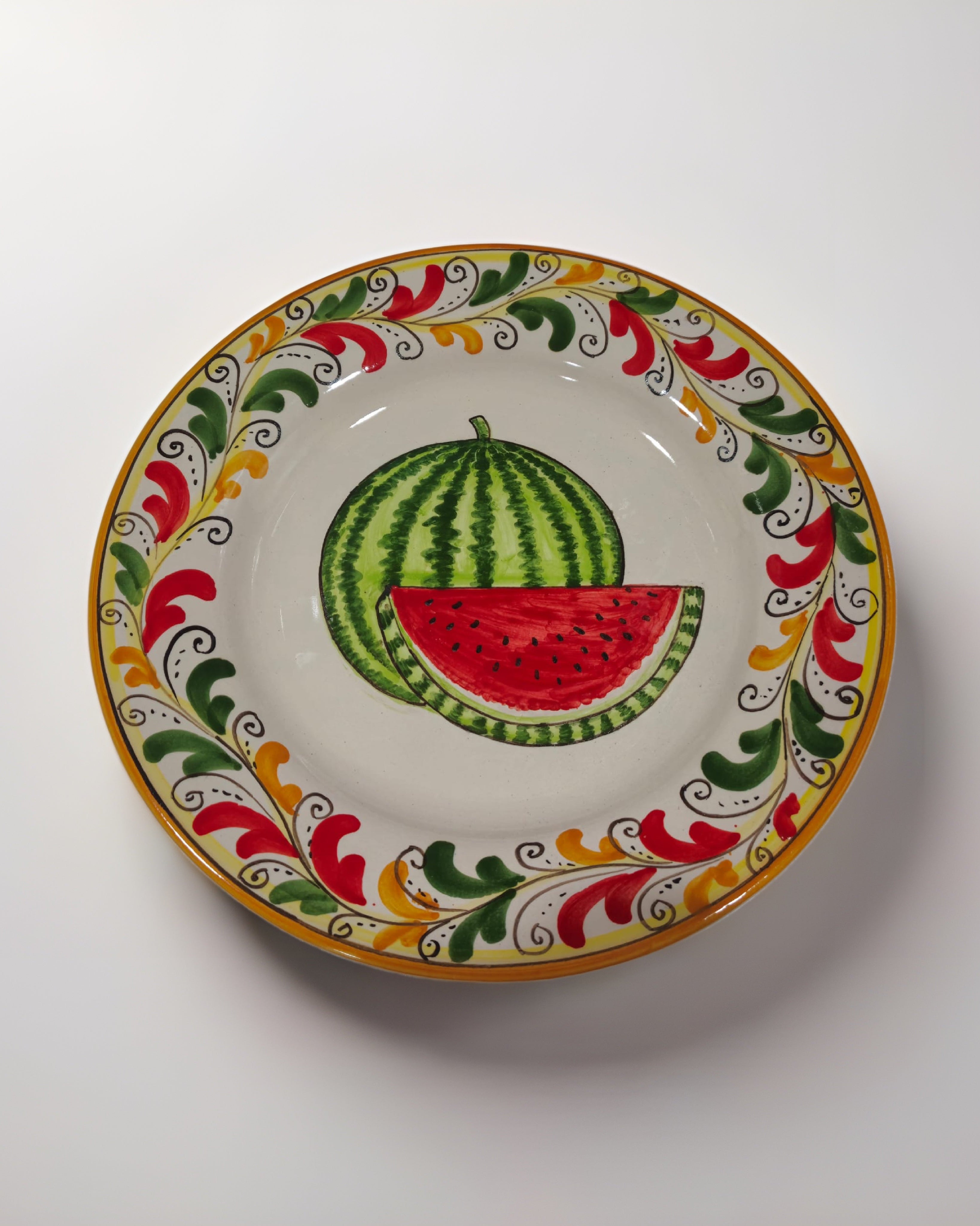 Servizio 12 Piatti Uso Alimentare Ceramica Caltagirone - Fruit of Sicily - PIATTI
