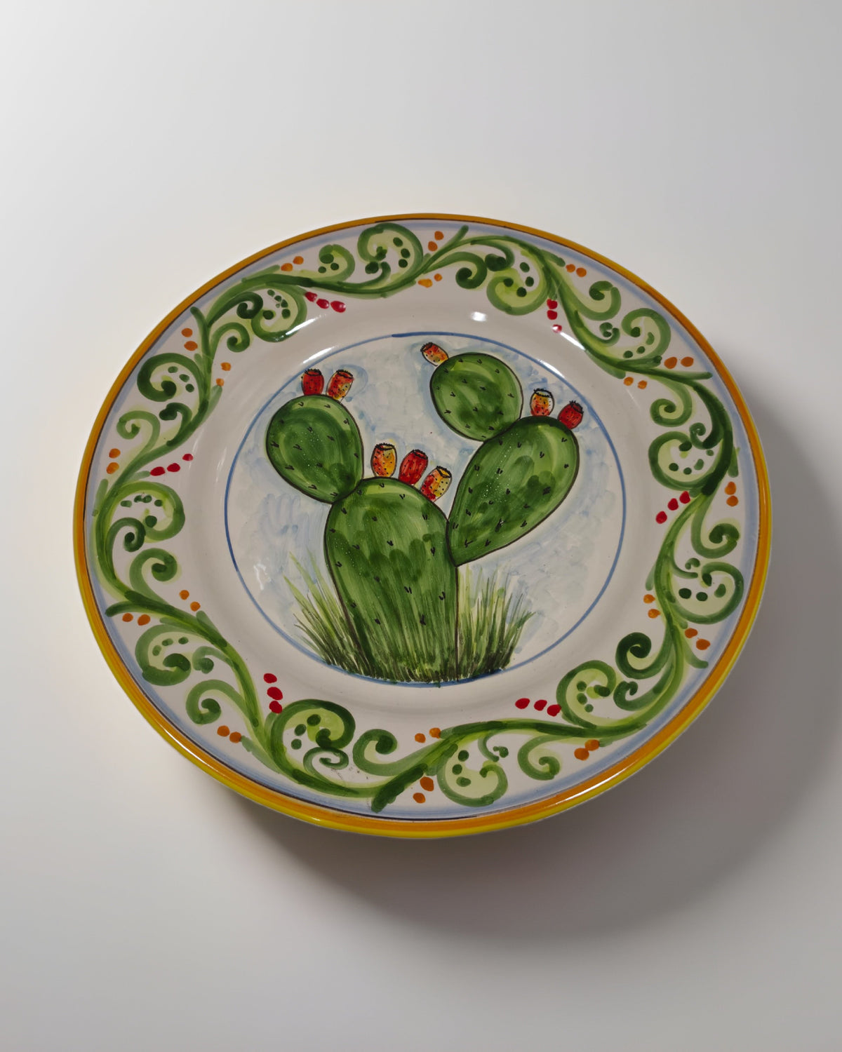 Servizio 12 Piatti Uso Alimentare Ceramica Caltagirone - Fruit of Sicily - PIATTI