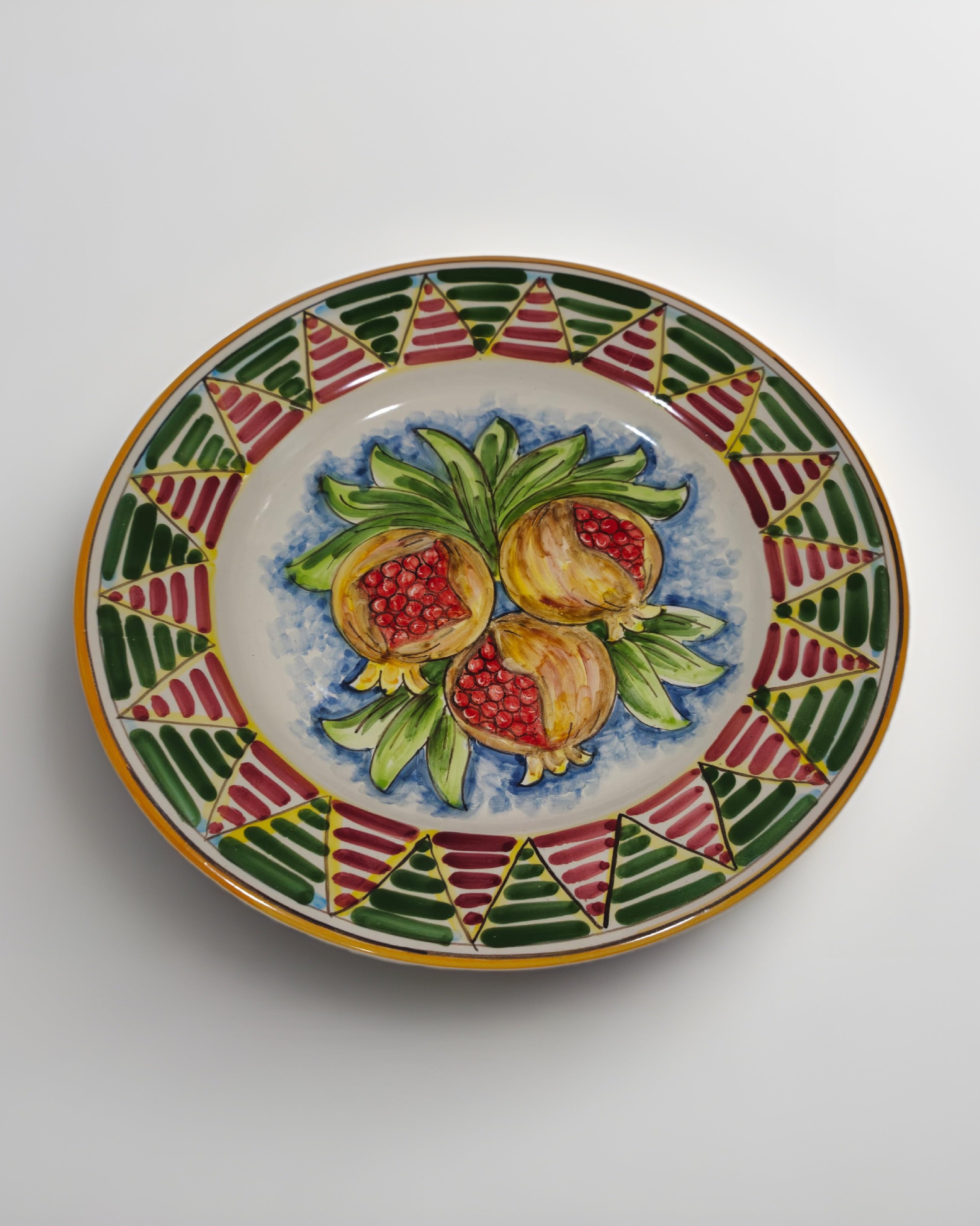 Servizio 12 Piatti Uso Alimentare Ceramica Caltagirone - Fruit of Sicily - PIATTI