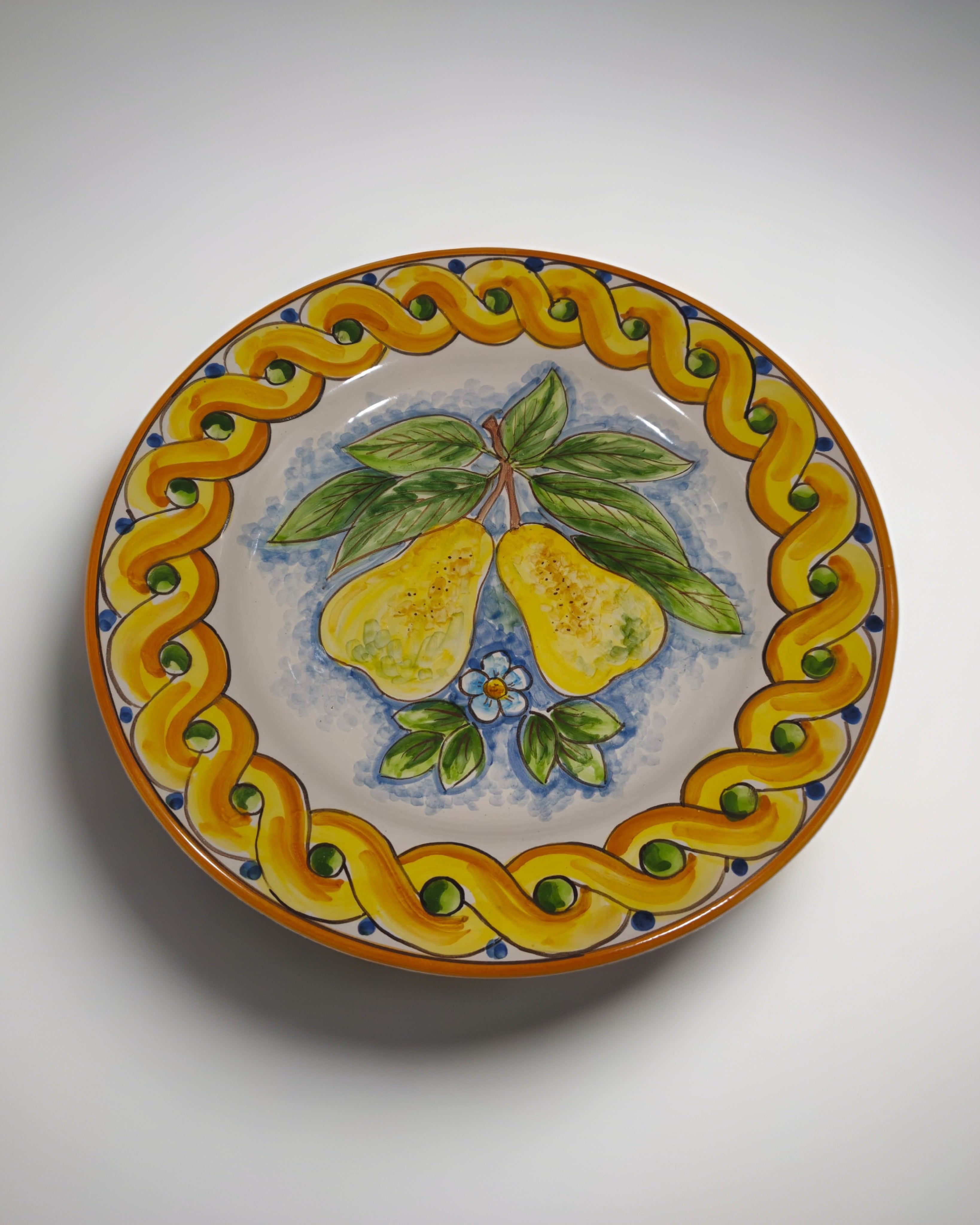 Servizio 12 Piatti Uso Alimentare Ceramica Caltagirone - Fruit of Sicily - PIATTI