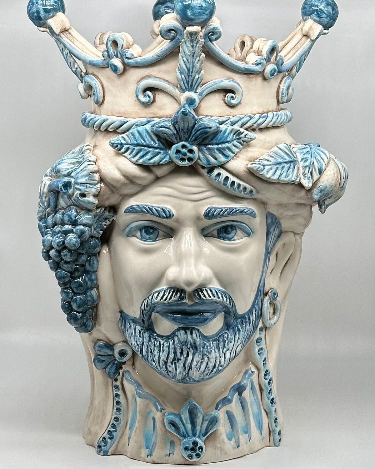 Teste di Moro Giganti Ceramica Caltagirone cm H.50 L.37 Artigianale Vella