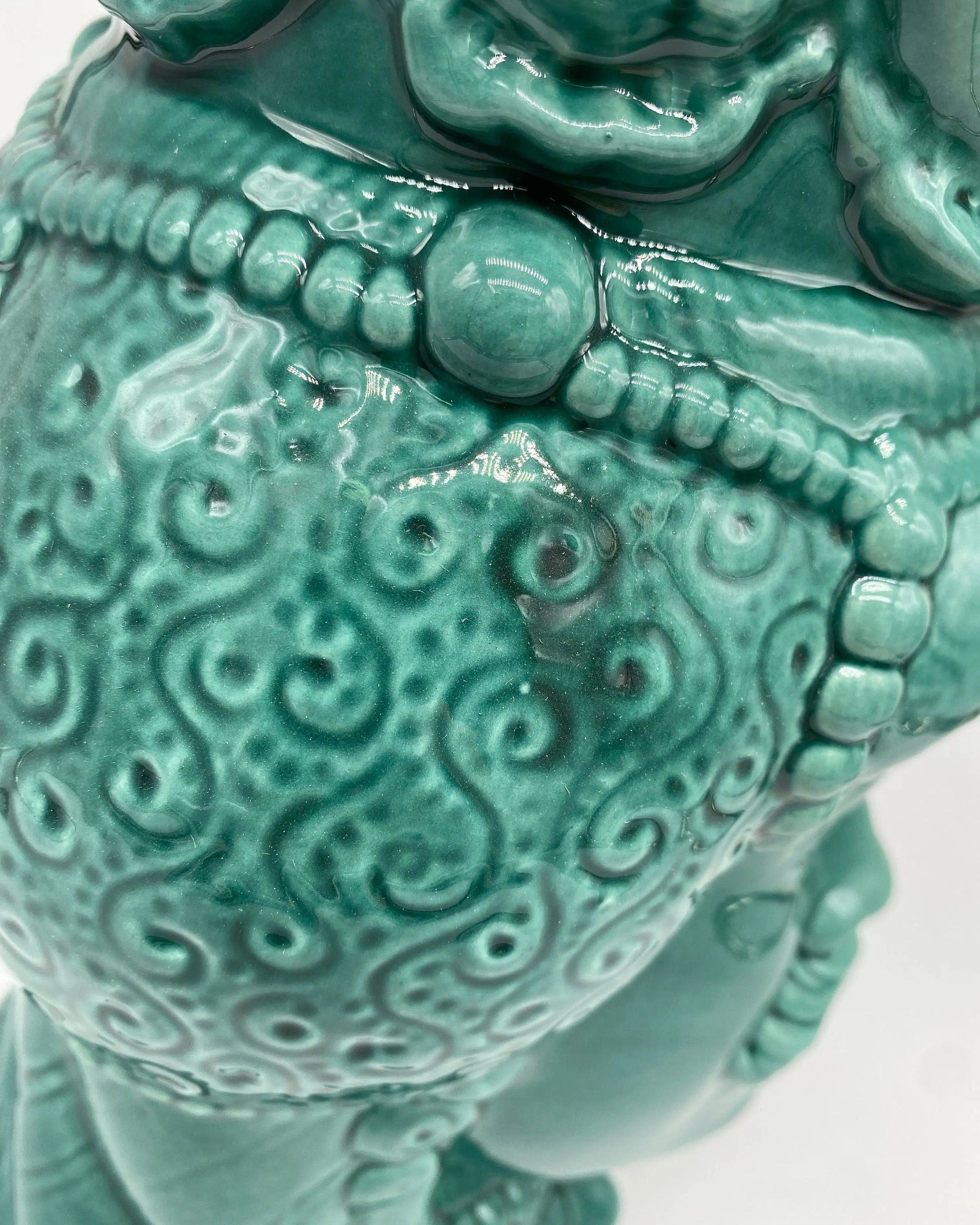 Teste di Moro Emiro Ceramica Caltagirone cm H.30 L.18 Artigianale Verde DD CERAMICHE SICILIANE