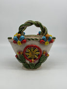 Coffa Siciliana Ceramica Caltagirone Artigianale Centrotavola Soprammobile Portaoggetti