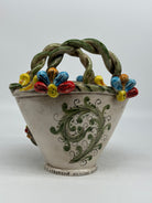Coffa Siciliana Ceramica Caltagirone Artigianale Centrotavola Soprammobile Portaoggetti
