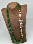 Collana Siciliana Multifilo Testa di Moro “Atena” Ceramica di Caltagirone V.3 - COLLANA