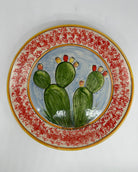 Piatto da Portata Fangotto Diametro 30cm Uso Alimentare Ceramica Caltagirone - Fichi d’India - PIATTI