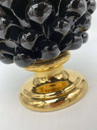 Pigna Aurum Ceramica Caltagirone cm H.20 Artigianale Nero DD CERAMICHE SICILIANE
