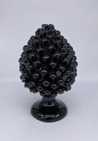 Pigna Ceramica Caltagirone cm H.25 Artigianale Nero DD CERAMICHE SICILIANE
