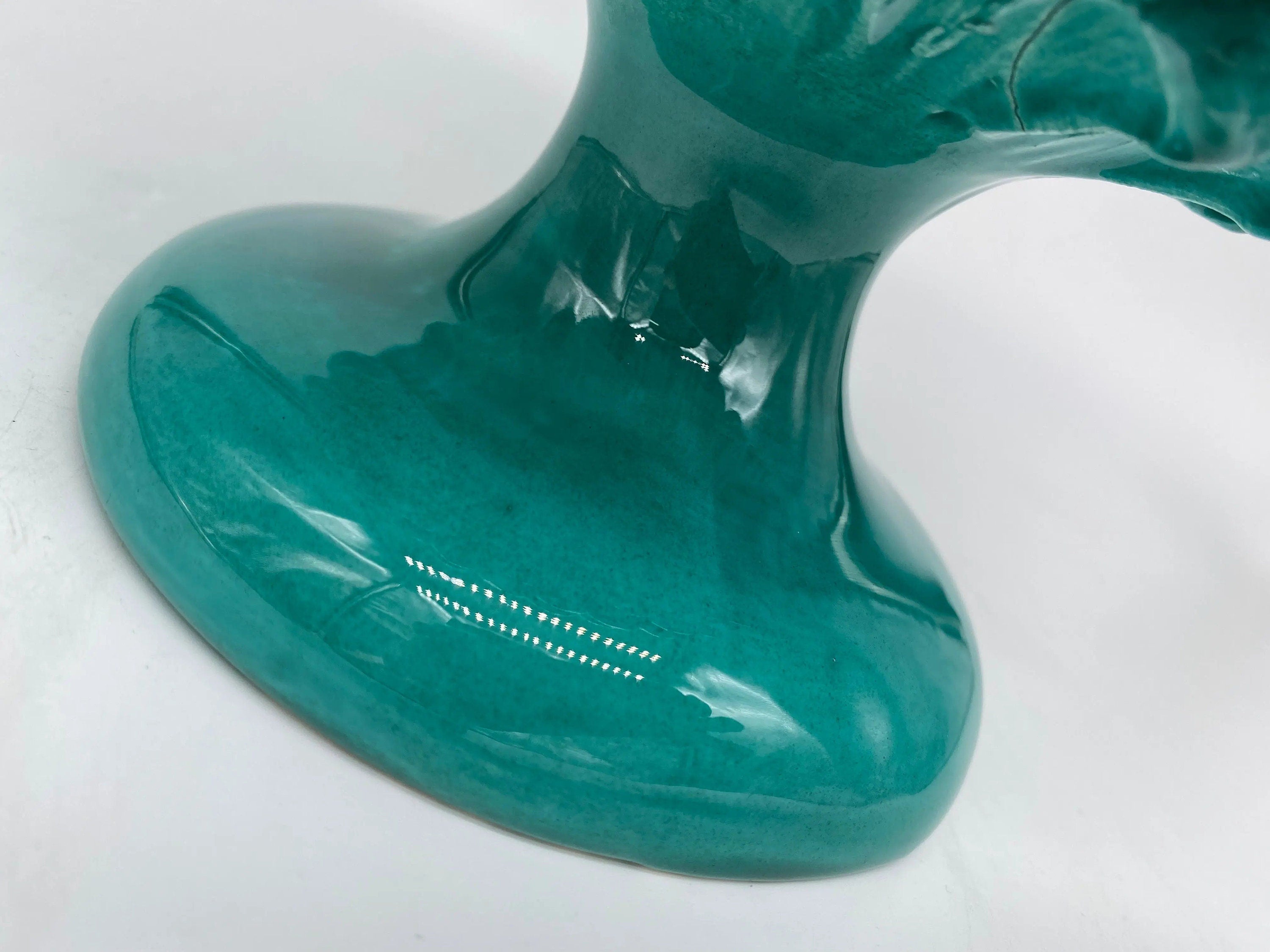 Pigna Ceramica Caltagirone cm H.25 Artigianale Verde Cristallo DD CERAMICHE SICILIANE