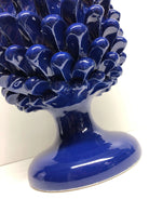 Pigna Ceramica Caltagirone cm H.30 Artigianale Blu Notte DD CERAMICHE SICILIANE