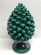 Pigna Ceramica Caltagirone cm H.30 Artigianale Verde Cristallo DD CERAMICHE SICILIANE