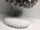 Pigna Ceramica Caltagirone cm H.40 Artigianale Bianco DD CERAMICHE SICILIANE
