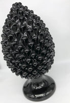 Pigna Ceramica Caltagirone cm H.40 Artigianale Nero DD CERAMICHE SICILIANE