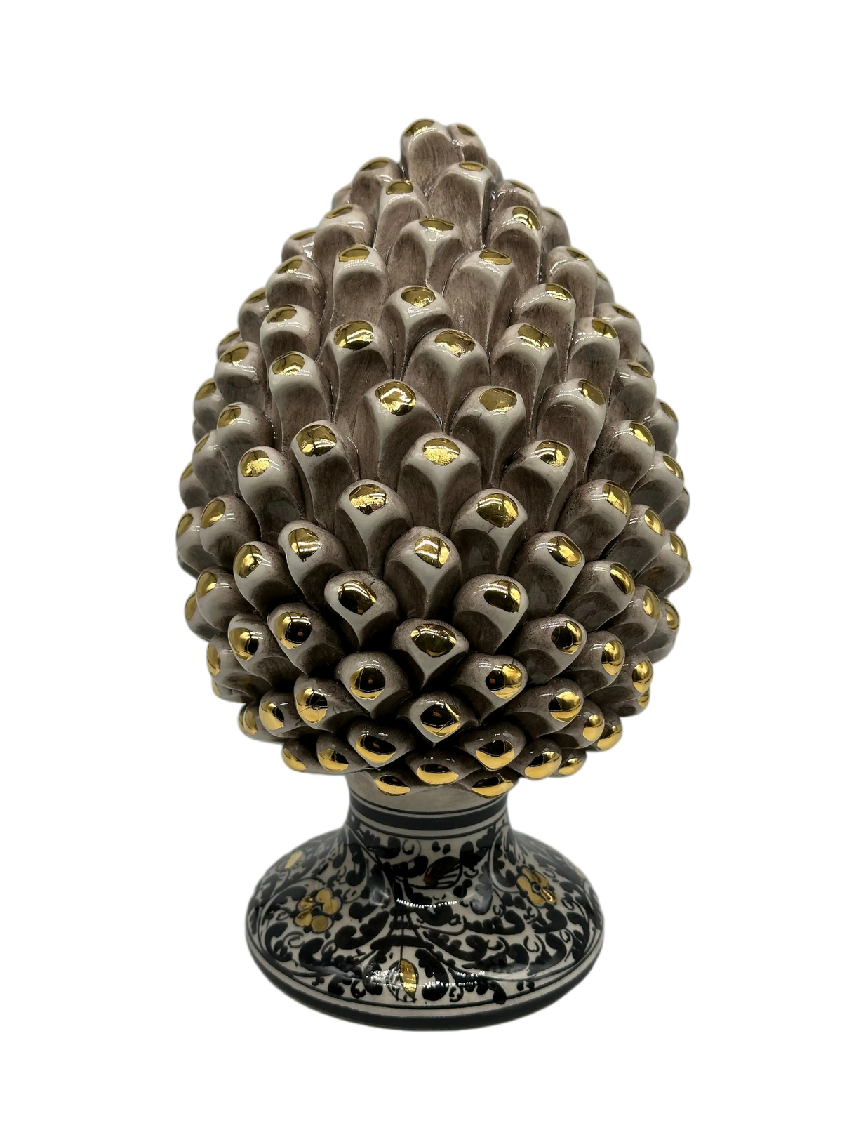 Pigna “CHIC” Ceramica Caltagirone cm H.25 Artigianale Beige DD CERAMICHE SICILIANE