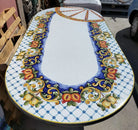 Tavolo Ovale Sicilia – Pietra Lavica Decorata - TAVOLI