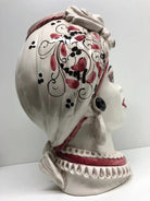 Teste di Moro Moresca Ceramica Caltagirone cm H.28 L.19 Artigianale Barocco Rosa DD CERAMICHE SICILIANE