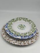 Tris Piatti Uso Alimentare Ceramica Caltagirone - Foglie - PIATTI